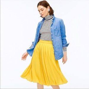 Pleated J.Crew MIDI skirt, yellow.